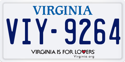 VA license plate VIY9264