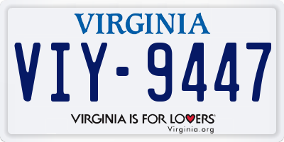 VA license plate VIY9447