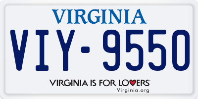 VA license plate VIY9550