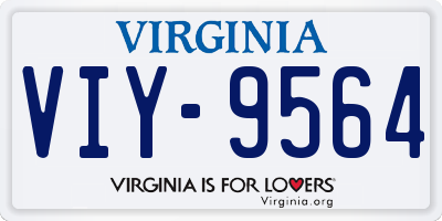 VA license plate VIY9564