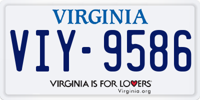 VA license plate VIY9586