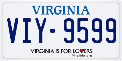 VA license plate VIY9599