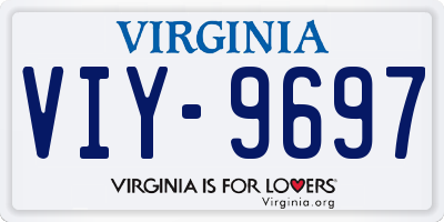 VA license plate VIY9697
