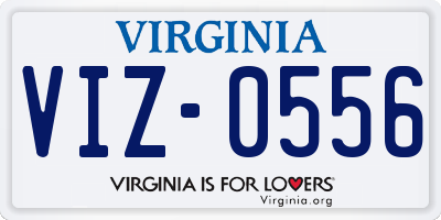 VA license plate VIZ0556