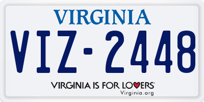 VA license plate VIZ2448