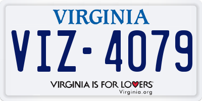 VA license plate VIZ4079