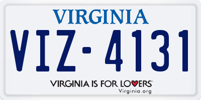 VA license plate VIZ4131