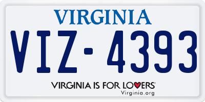 VA license plate VIZ4393