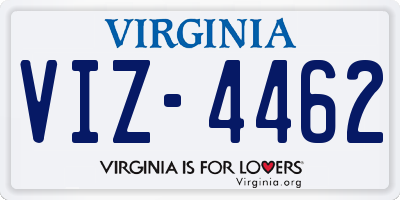 VA license plate VIZ4462
