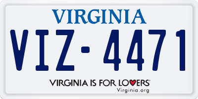 VA license plate VIZ4471