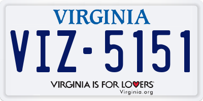 VA license plate VIZ5151
