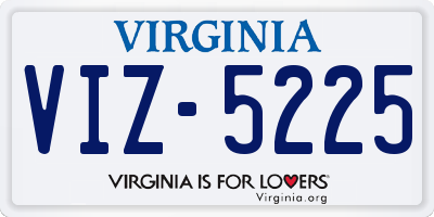 VA license plate VIZ5225