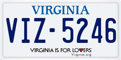 VA license plate VIZ5246