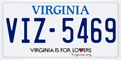 VA license plate VIZ5469