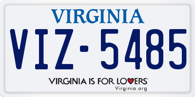 VA license plate VIZ5485