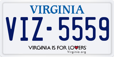 VA license plate VIZ5559