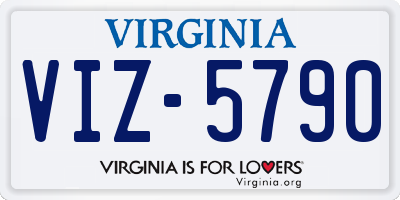 VA license plate VIZ5790