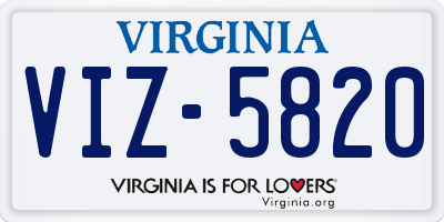 VA license plate VIZ5820