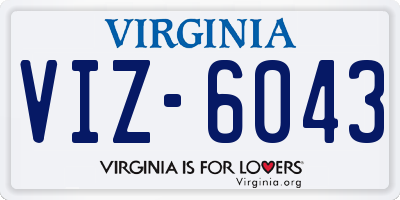 VA license plate VIZ6043