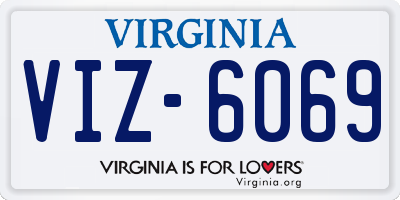 VA license plate VIZ6069
