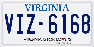 VA license plate VIZ6168