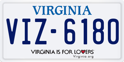 VA license plate VIZ6180