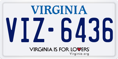 VA license plate VIZ6436