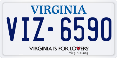 VA license plate VIZ6590