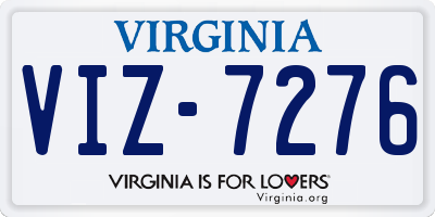 VA license plate VIZ7276