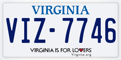 VA license plate VIZ7746