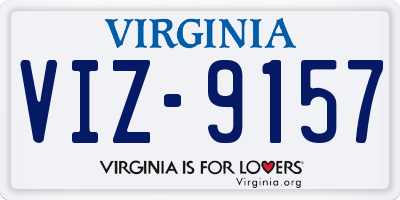 VA license plate VIZ9157