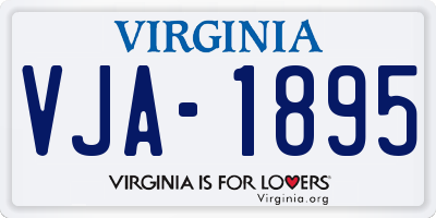 VA license plate VJA1895