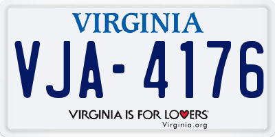VA license plate VJA4176