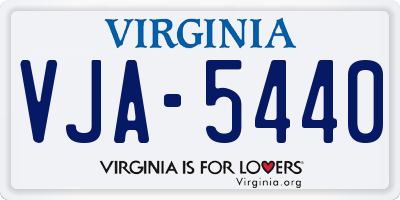 VA license plate VJA5440