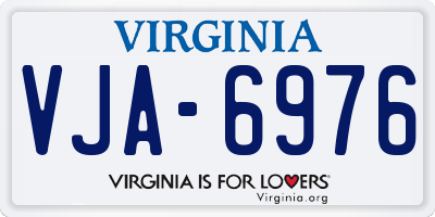 VA license plate VJA6976