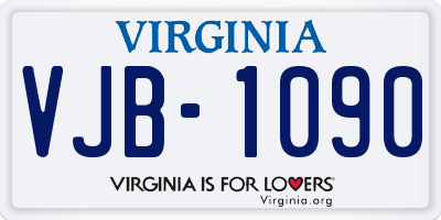 VA license plate VJB1090