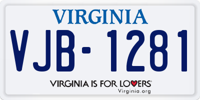 VA license plate VJB1281