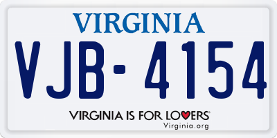 VA license plate VJB4154