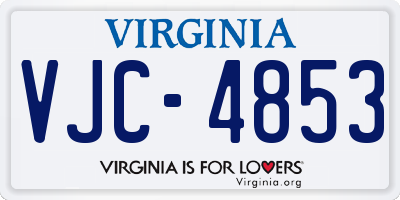 VA license plate VJC4853