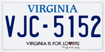 VA license plate VJC5152