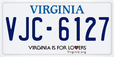 VA license plate VJC6127