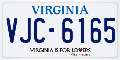 VA license plate VJC6165