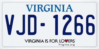 VA license plate VJD1266