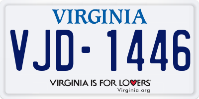 VA license plate VJD1446