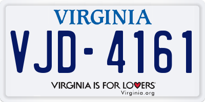 VA license plate VJD4161