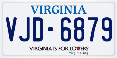 VA license plate VJD6879