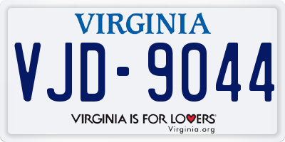 VA license plate VJD9044