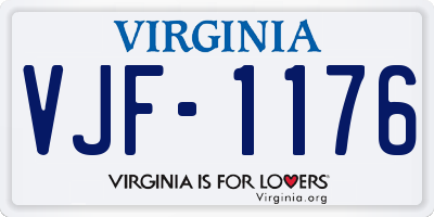 VA license plate VJF1176