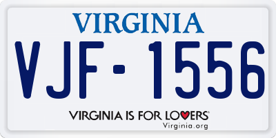 VA license plate VJF1556