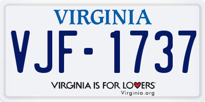 VA license plate VJF1737